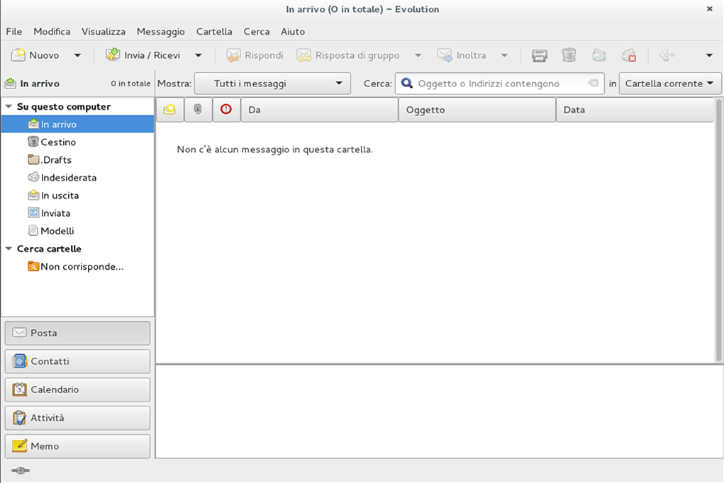 Il software di posta elettronica Evolution